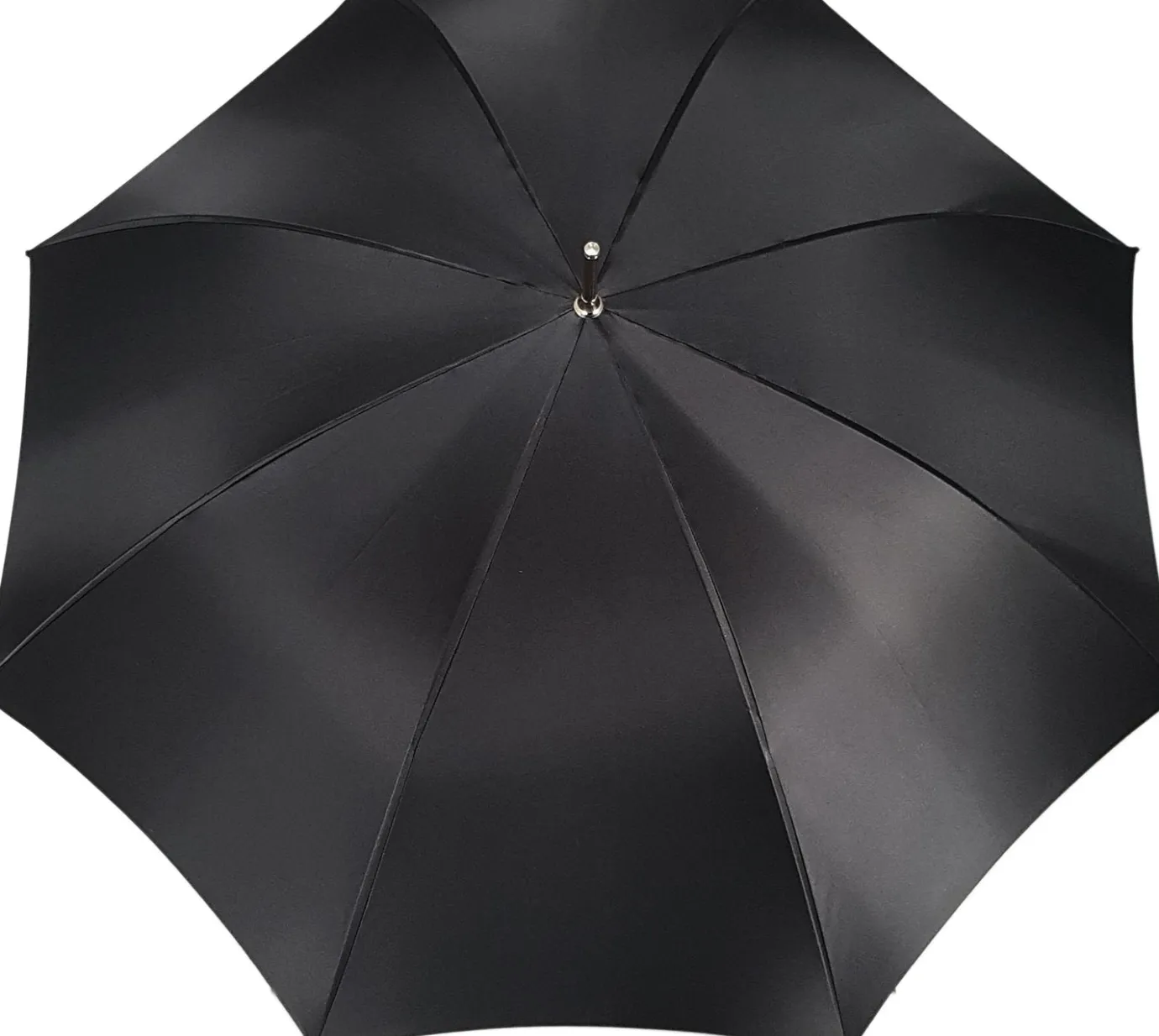 Il Marchesato Elegant Umbrella With Double Layer In Black Satin Outlet