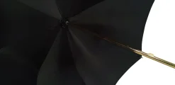 Il Marchesato Elegant Umbrella With Double Layer In Black Satin Outlet