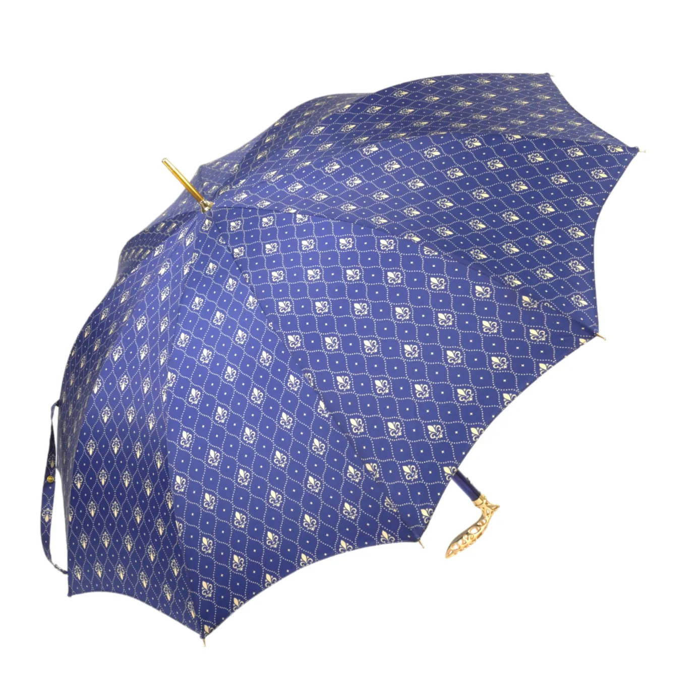 Il Marchesato Elegant Umbrella with Filigree Metal Handle and Lily Design Online