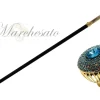 Il Marchesato Elegant Walking Stick With Aquamarine Hot