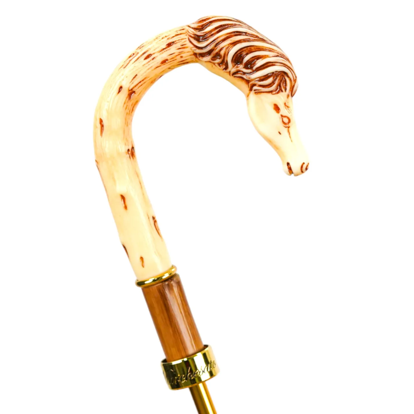 Il Marchesato Equestrian Elegance: Luxury Handcrafted Men's Umbrella with Horse Hand New