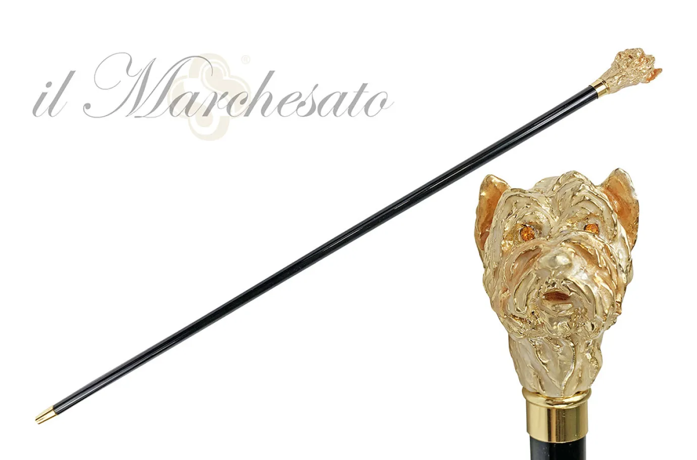Il Marchesato Exclusive gold plated and Hand enamelled dog Best