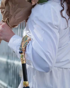 Il Marchesato Exclusive Italian Artisan Umbrella with Exquisite Hand-Painted Dragonf Fashion