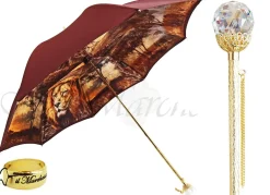 Il Marchesato Exclusive Savana Lion Luxury Umbrella by Italian Designers il Marchesa Fashion Umbrellas New