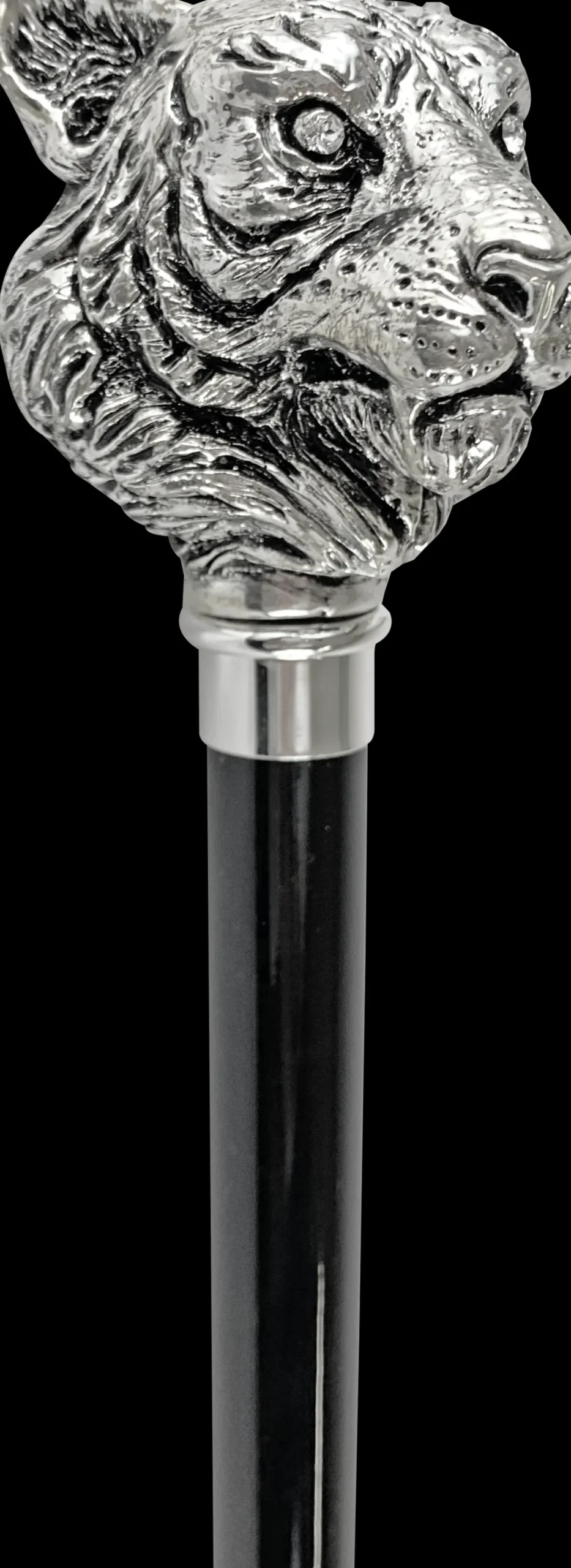 Il Marchesato Exclusive Walking stick with Silverplated 925 tiger Discount