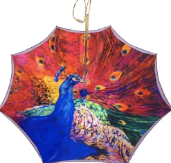 Il Marchesato Fanciful Umbrella With Peacock Design Fashion