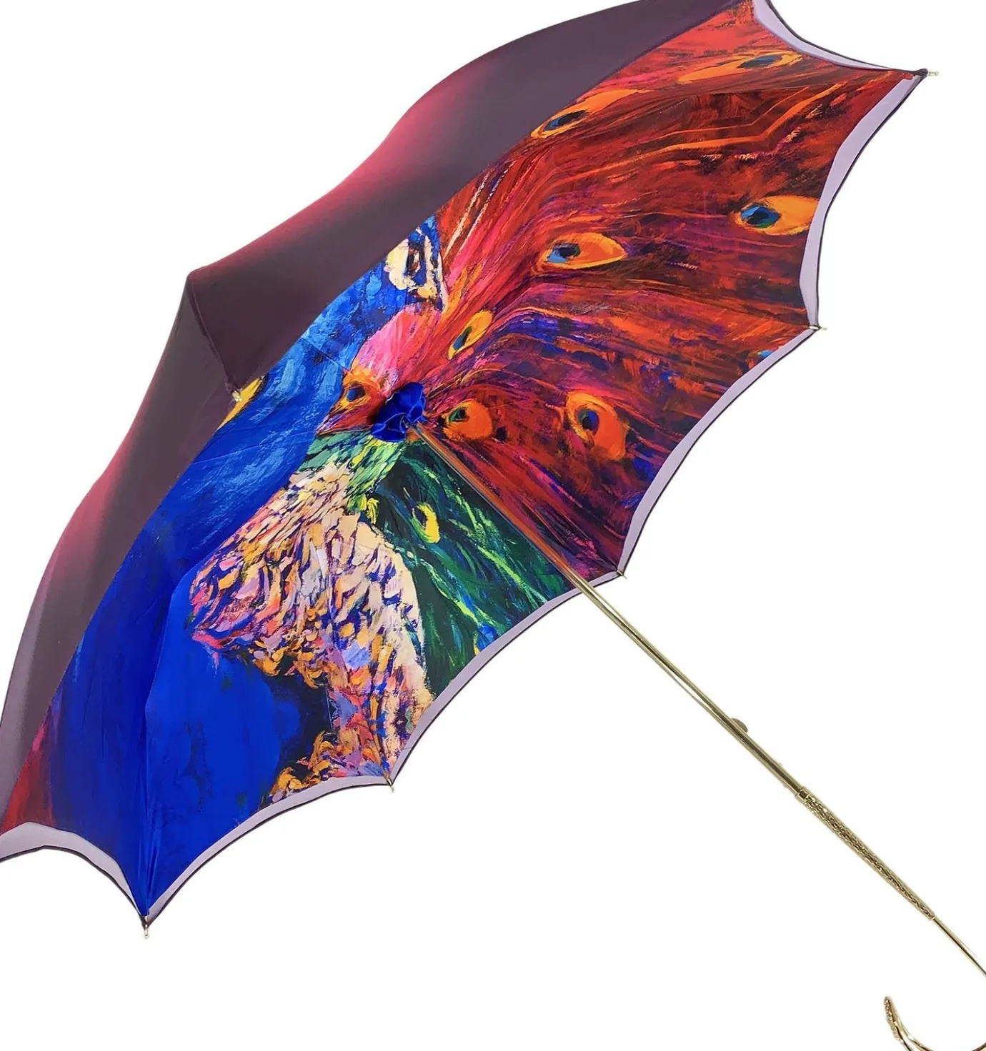 Il Marchesato Fanciful Umbrella With Peacock Design Fashion