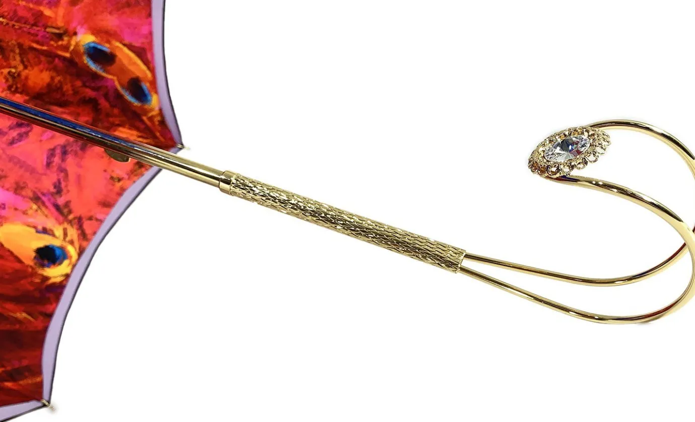 Il Marchesato Fanciful Umbrella With Peacock Design Fashion
