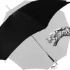 Il Marchesato Fantastic Black umbrella for man with Silverplated Dragon Online