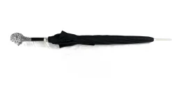 Il Marchesato Fantastic Black umbrella for man with Silverplated Lion Clearance