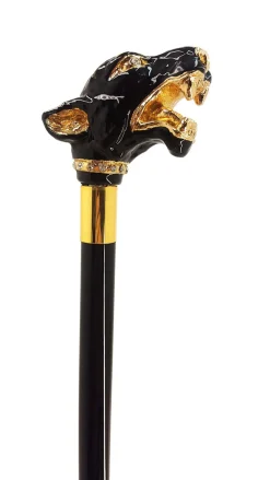 Il Marchesato Fantastic Gold Plated Dog - Hand Enamelled - Walking Cane Best