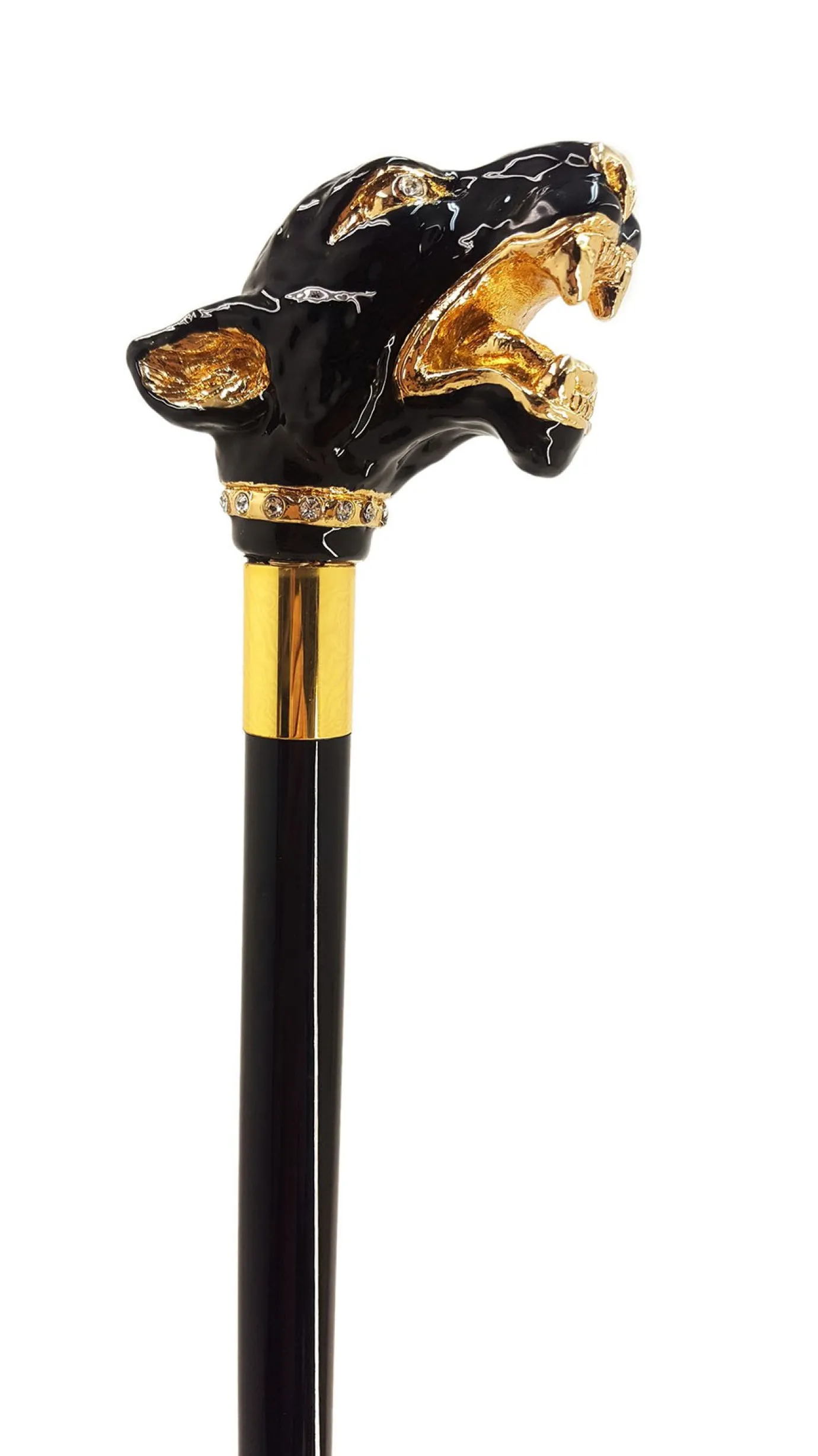 Il Marchesato Fantastic Gold Plated Dog - Hand Enamelled - Walking Cane Best
