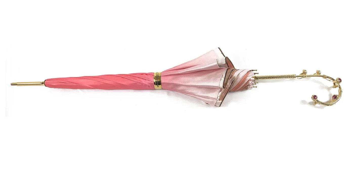 Il Marchesato Fantastic light pink umbrella with Special flowered handle Discount