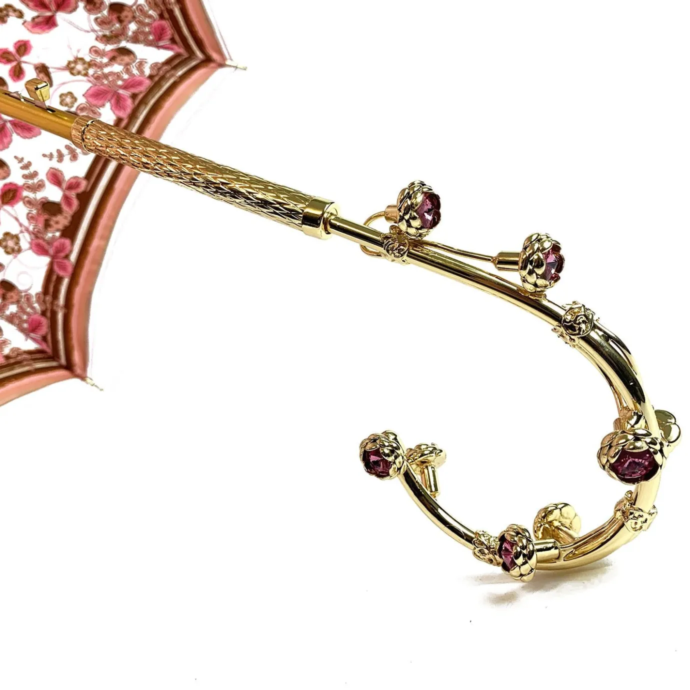 Il Marchesato Fantastic light pink umbrella with Special flowered handle Discount