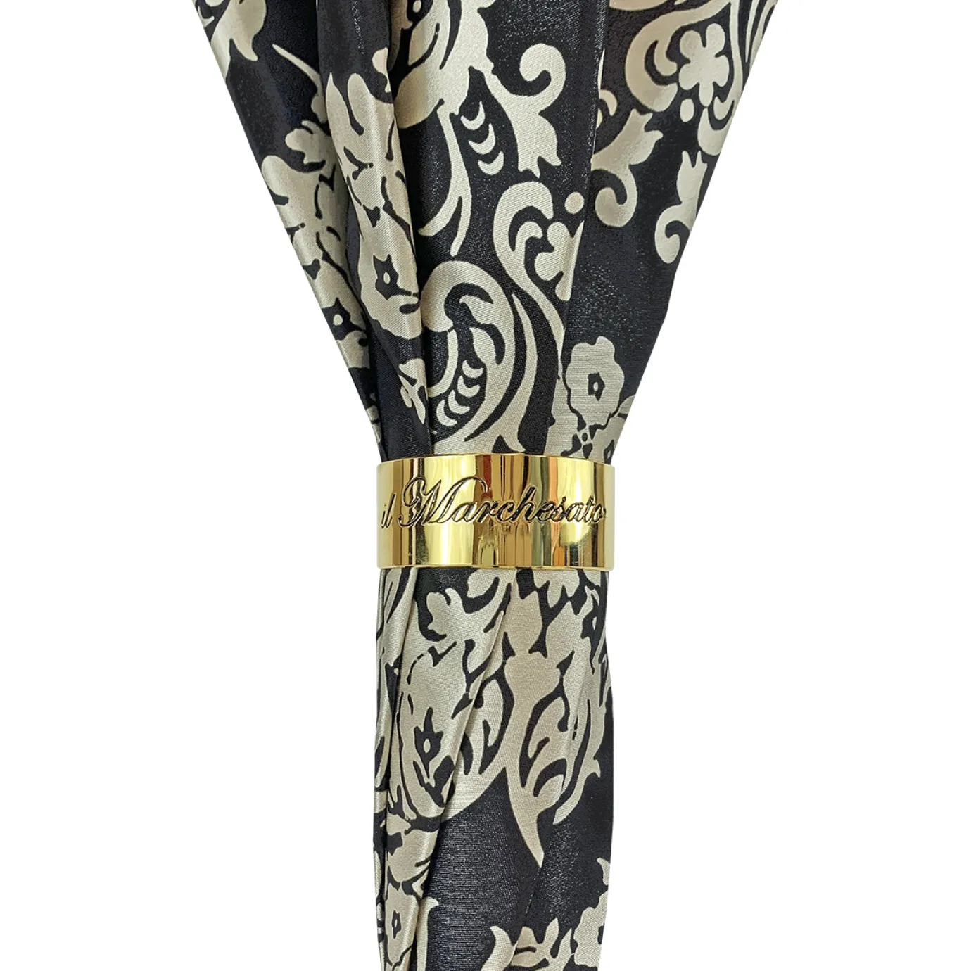 Il Marchesato Fashionable black damask with fantastic green New