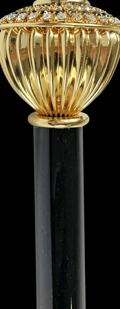 Il Marchesato Fine and elegant Walking stick with topaz and black crystals Outlet
