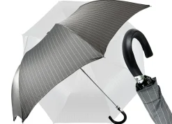 Il Marchesato Folding gray striped umbrella for men Online