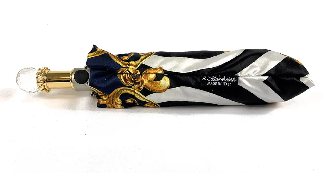 Il Marchesato Folding Umbrella With Swarovski Crystal Clearance