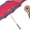 Il Marchesato Fuchsia umbrella with medallion and crystals New