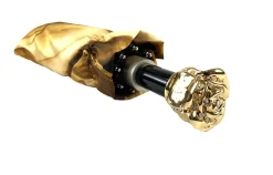 Il Marchesato Gold And Brown Dahlia Folding Umbrella Hot