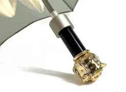 Il Marchesato Gold And Brown Dahlia Folding Umbrella Hot