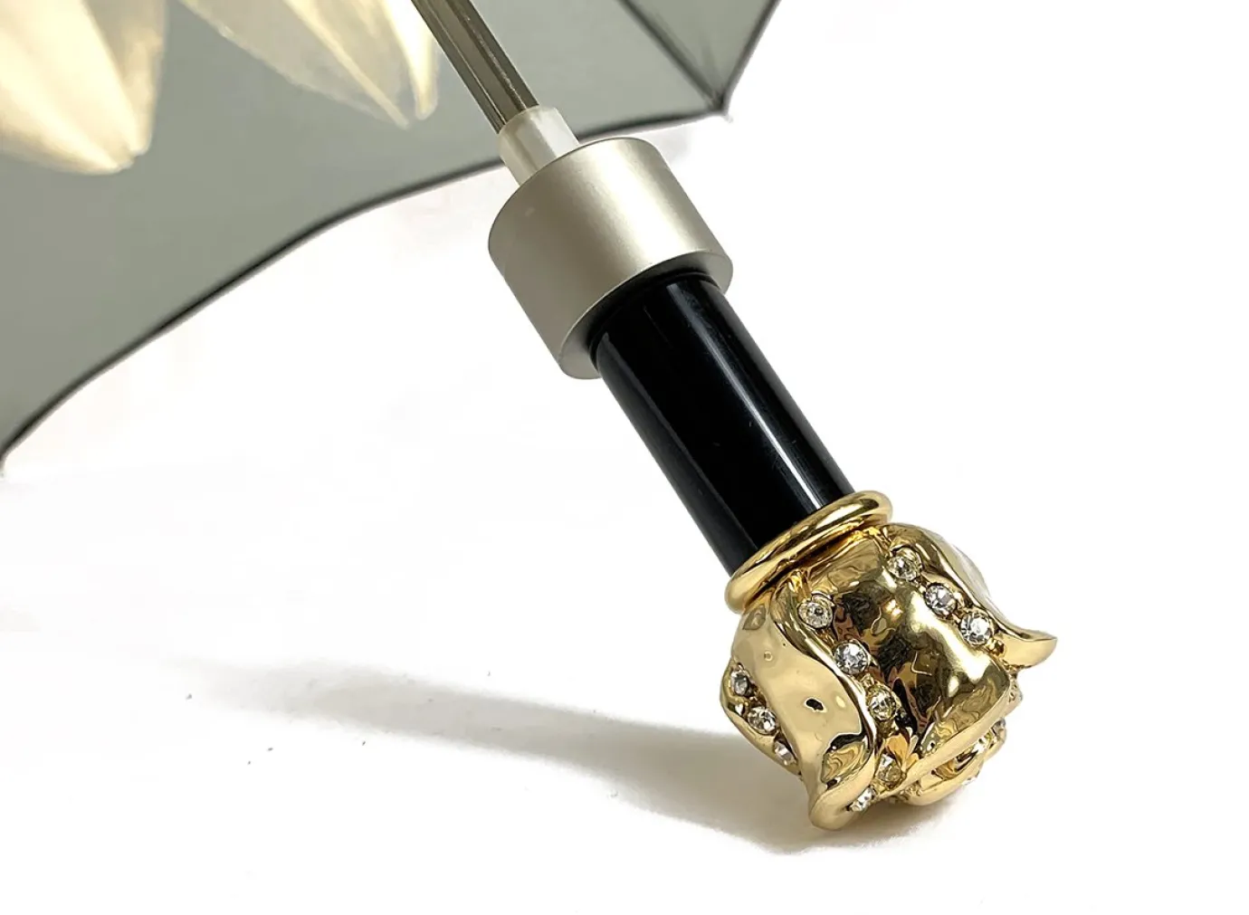 Il Marchesato Gold And Brown Dahlia Folding Umbrella Hot