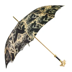 Il Marchesato Gold Horse Head Handle Umbrella – Elegant Equestrian Design Fashion