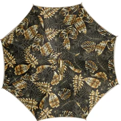 Il Marchesato Golden Bamboo Umbrella with Exquisite Botanical Lining Hot