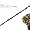 Il Marchesato Golden knob with Red crystal Fashion
