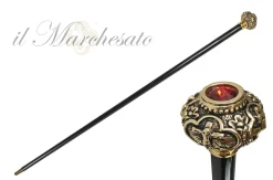 Il Marchesato Golden knob with Red crystal Fashion