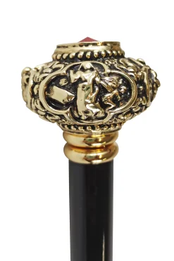 Il Marchesato Golden knob with Red crystal Fashion