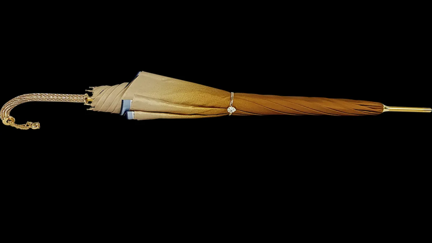 Il Marchesato Golden Umbrella in a Fancy design Discount