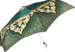 Il Marchesato Green and Beige Women's Folding Umbrella Hot