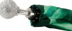 Il Marchesato Green Flower Ladies Folding Umbrella With Luxury Handle Best