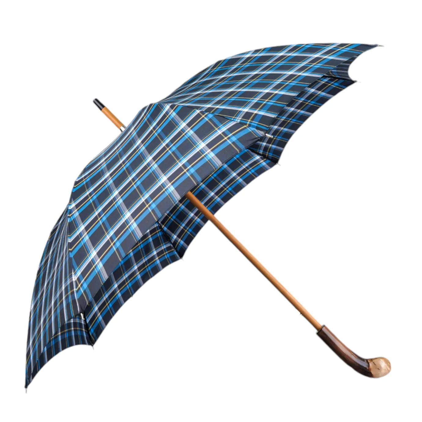 Il Marchesato Handcrafted Cotton Umbrella - Natural Chestnut Root Handle Designer Hot