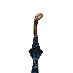 Il Marchesato Handcrafted Cotton Umbrella - Natural Chestnut Root Handle Designer Hot