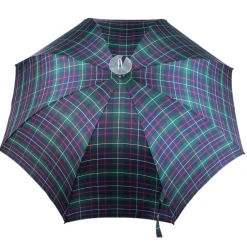Il Marchesato Handcrafted Leather Seat Umbrella- Tartan design Outlet