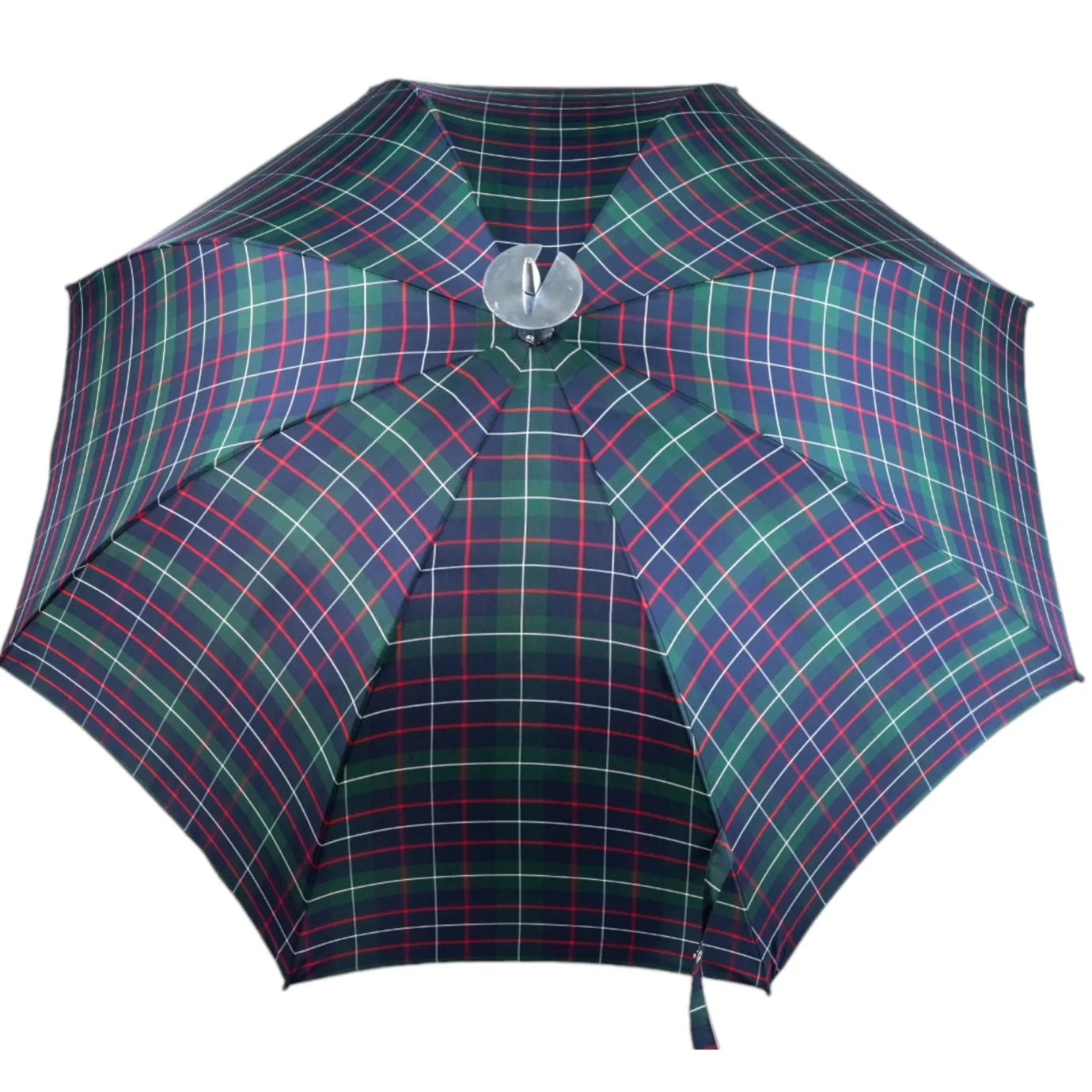 Il Marchesato Handcrafted Leather Seat Umbrella- Tartan design Outlet