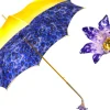 Il Marchesato Handcrafted Umbrella with 24K Gold-Plated Hand-Painted Metal Flower Ha Sale