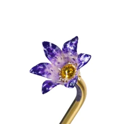 Il Marchesato Handcrafted Umbrella with 24K Gold-Plated Hand-Painted Metal Flower Ha Sale