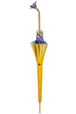 Il Marchesato Handcrafted Umbrella with 24K Gold-Plated Hand-Painted Metal Flower Ha Sale