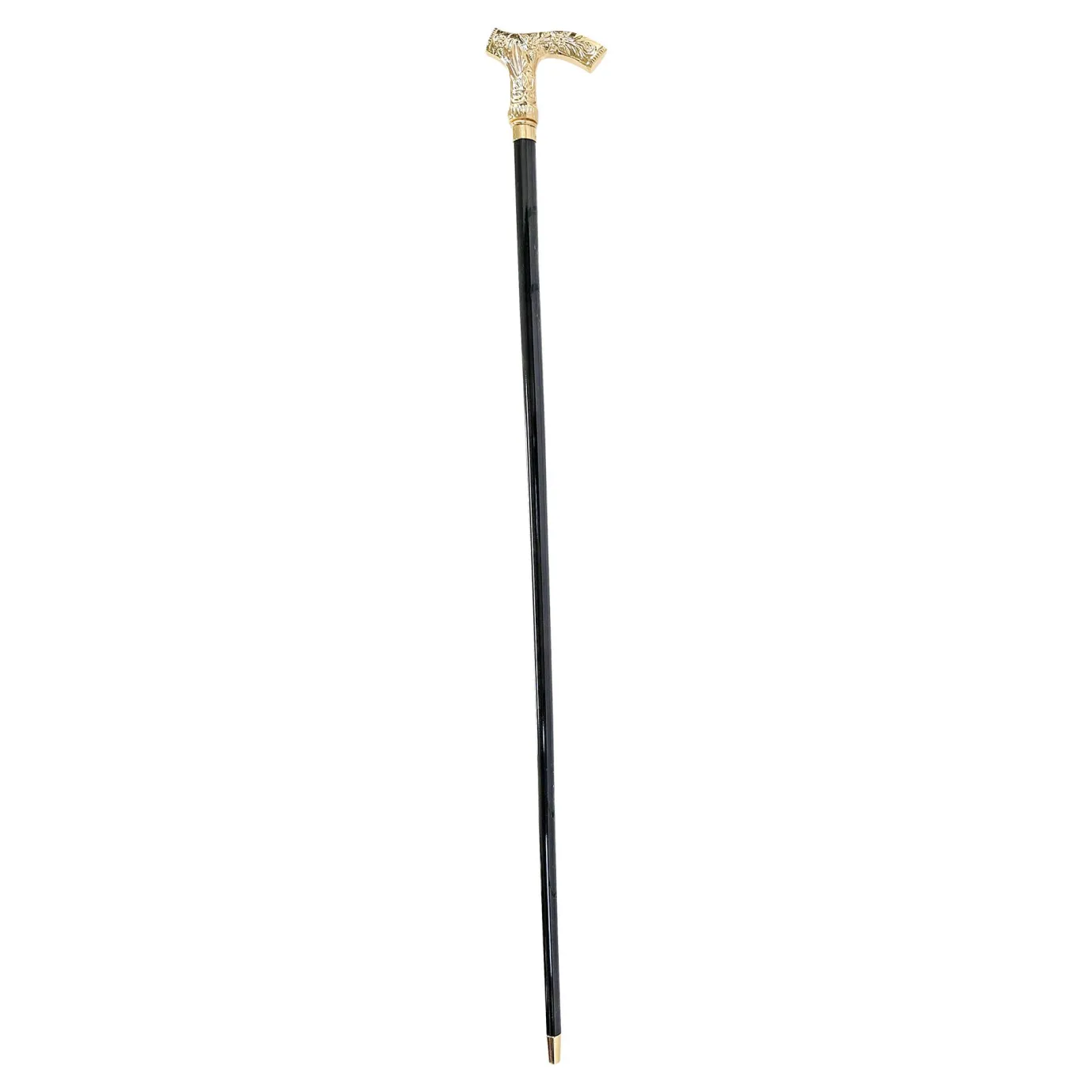 Il Marchesato Hand-engraved metal Walking stick - 24K goldplated Clearance