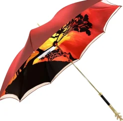 Il Marchesato Handmade Double Cloth Umbrella Exclusive Savannah Design Hot