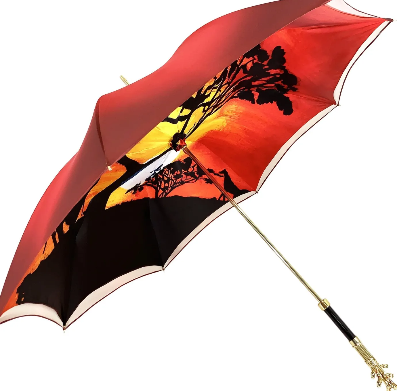 Il Marchesato Handmade Double Cloth Umbrella Exclusive Savannah Design Hot