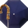 Il Marchesato Handmade Men's Compact Umbrella in a Blue Color Fashion