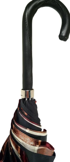 Il Marchesato Handmade Men's Umbrella - Striped Red And Cream - Shaded Colors Online