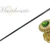 Il Marchesato Handmade milord Cane with green crystals Hot