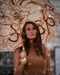 Il Marchesato Handmade umbrella with hand-enamelled Dog and Elegant design Discount