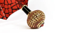 Il Marchesato Handmade umbrella with Sphere decorated with red crystals Fashion