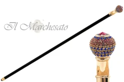 Il Marchesato Handmade Walking stick jewel with tricolor crystals Sale